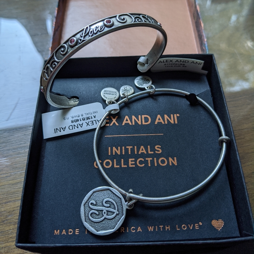 Two Alex and Ani bracelets